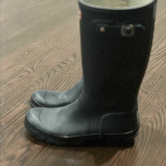 Hunter navy rain boots child women sizeUS 6M 7W - Picture 3 of 5